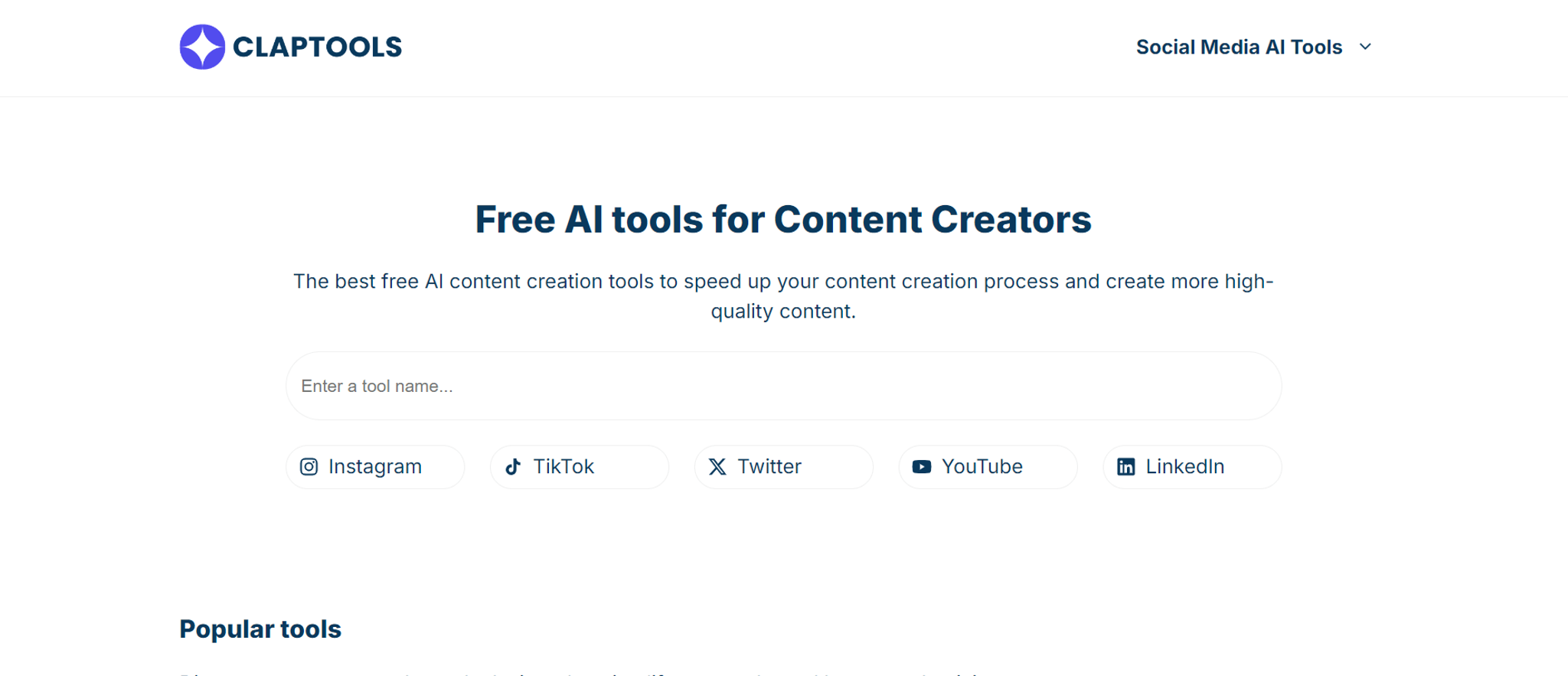 Claptools: AI Content Creation for Social Media - AItrendytools