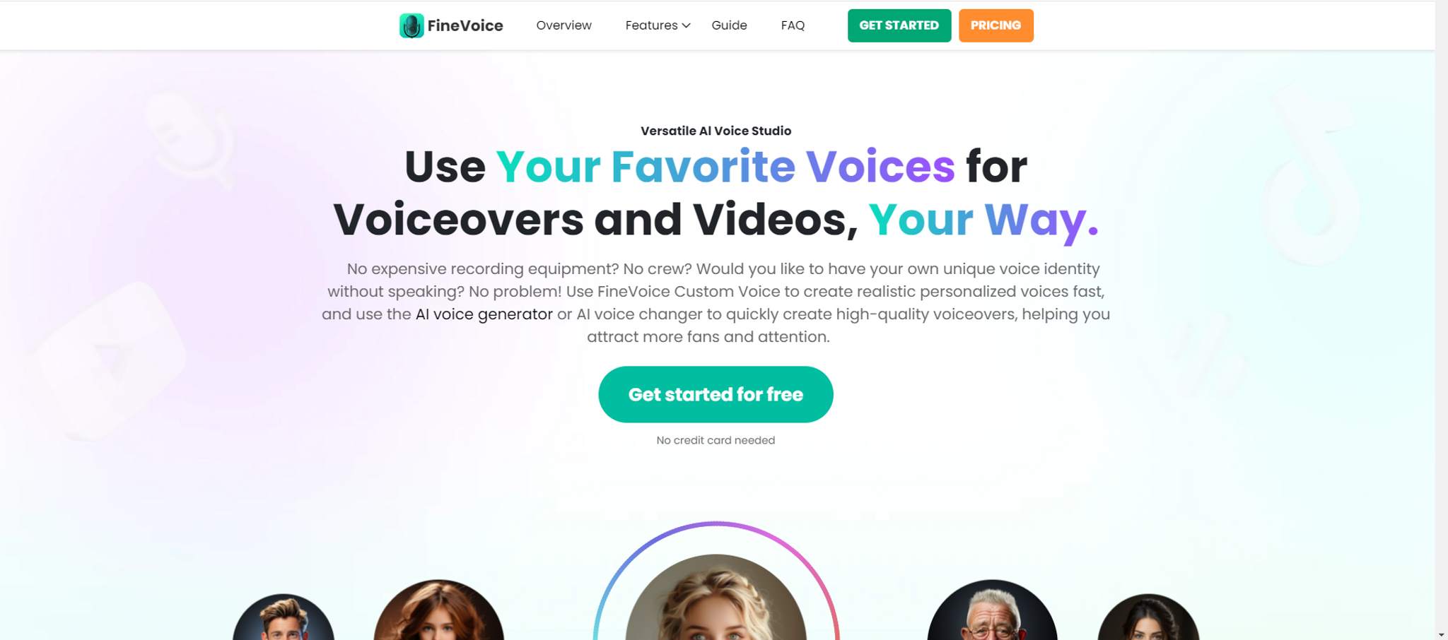 FineVoice: AI Voice Generator for Custom Voiceovers - AItrendytools